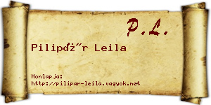Pilipár Leila névjegykártya